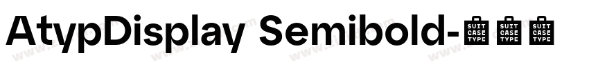 AtypDisplay Semibold字体转换